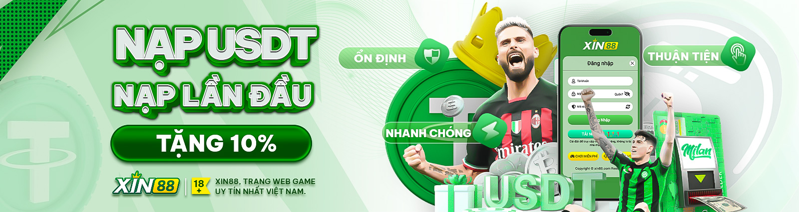 Banner trang chủ Xin88